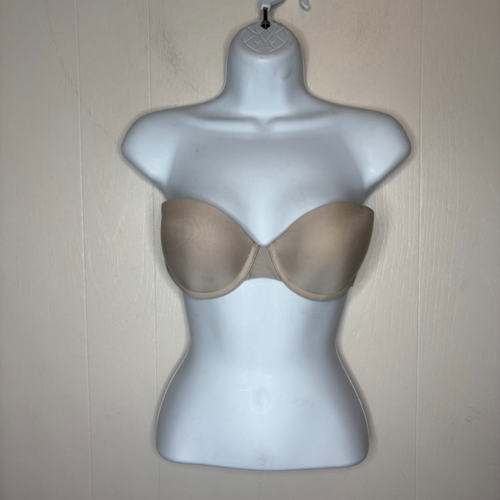 Victoria's Secret Multi-Way Strapless Underwire Bra 32C Nude Beige Convertible